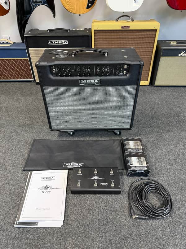 MESA/Boogie Triple Crown TC-50 50W 1x12" Tube Guitar Combo Amp - Bronco Tolex, Black #2801 image 1