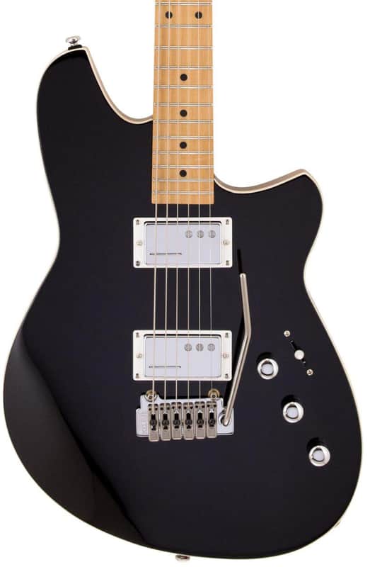 Reverend Descent Wilkinson Baritone Electric Guitar - Midnight Black with Maple Fingerboard image 1