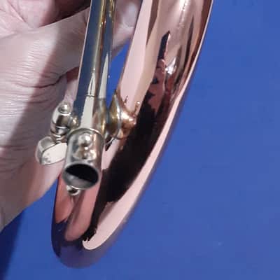 Blessing Flugelhorn & GETZEN Super Deluxe Trumpet W Combo Case & MP's - Clear Lacquer / Raw Brass image 20