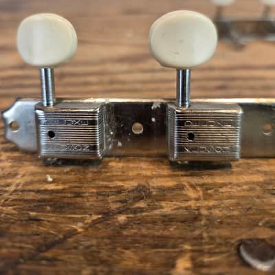 Kluson Deluxe Double Line 3x3 Nickel Shaft Tuners Vintage 1965-69 image 7
