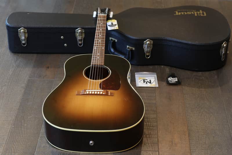 2015 Gibson J-45 True Vintage Acoustic/ Electric Guitar Vintage Sunburst + OHSC