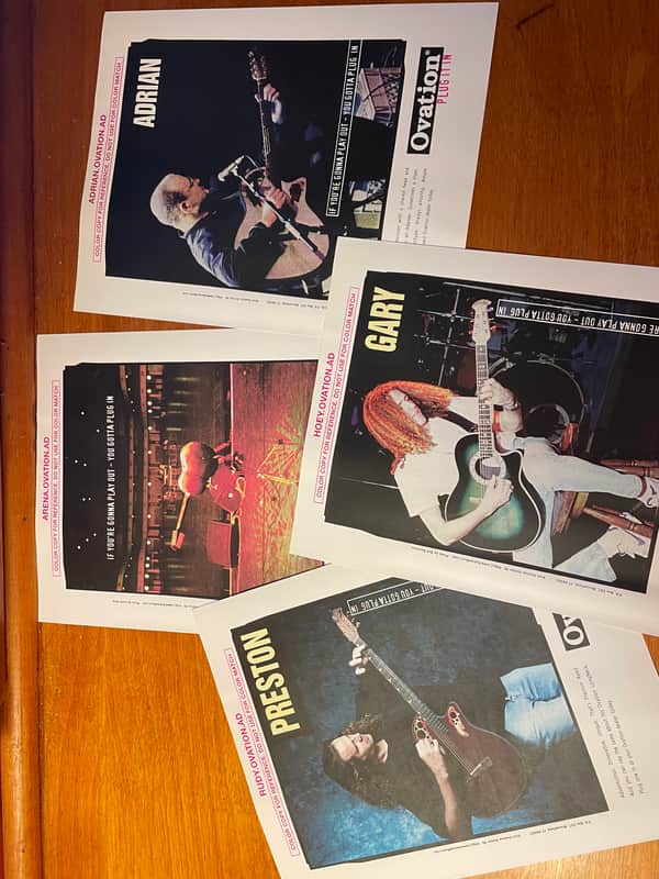 Ovation Advertising Proofs Mid-90s image 1