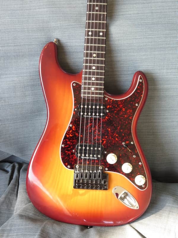 Vintage USA 1984 Schecter super-strat Scorcher electric guitar with Fender Seymour Duncan pickguard jazz image 1