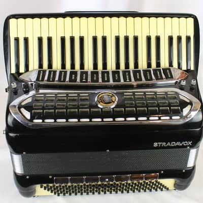8182 - Black Stradavox Tone Chamber Piano Accordion LMMH 41 120 image 2