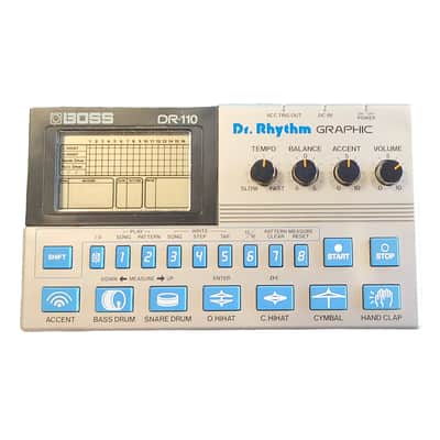 BOSS DR-110 DR. RHYTHM GRAPHIC DRUM MACHINE - 1980'S