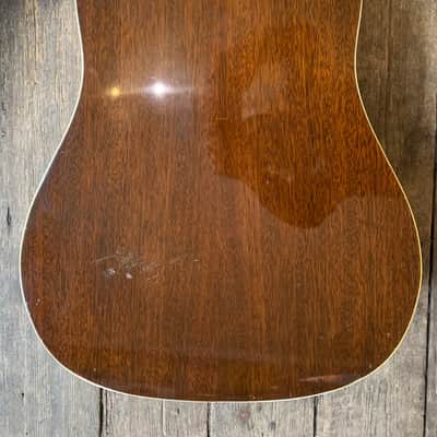1967 Gibson B45-12-N 12 Stain Acoustic in Natural finish with hard shell case image 3