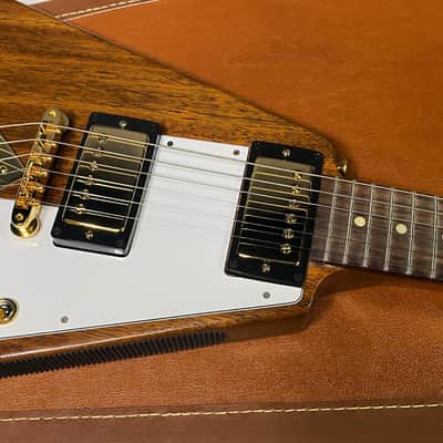 NEW! Gibson Custom 1958 Mahogany Flying V Reissue Electric Guitar - Antique Natural, VOS - WOW - Authorized Dealer - Only 6.3lbs! - G07168 image 3