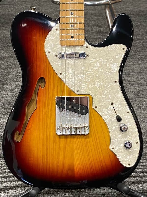 Fender Classic Series '69 Telecaster Thinline Electric Guitar, Maple Fingerboard, 3-Color Sunburst image 1