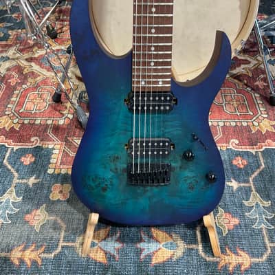 Ibanez RG7421PB 7-String Electric Guitar - Sapphire Blue Flat image 3