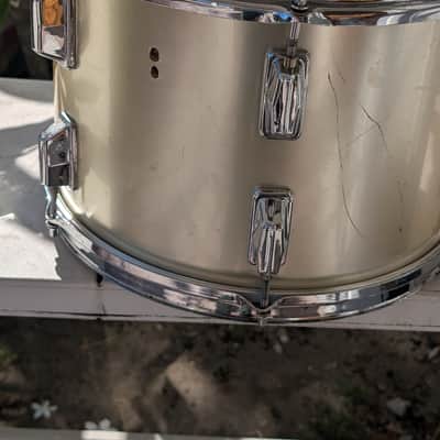 Pearl Wood Fiberglass 13" Rack Tom 1970s - Silver image 4