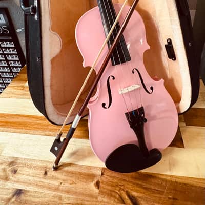 Mendini Cecilio Pink Violin W/Case image 1