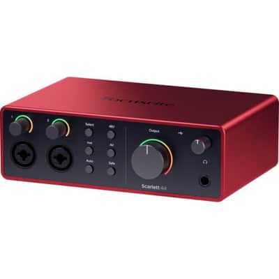 Focusrite Scarlett 4i4 USB-C Audio/MIDI Interface (4th Gen) Bundle with Studio Monitor Headphones, MXL 550/551 Microphone Ensemble Kit, Pop Filter, Mic Stand, Headphone Holder and 2x XLR Cable image 5