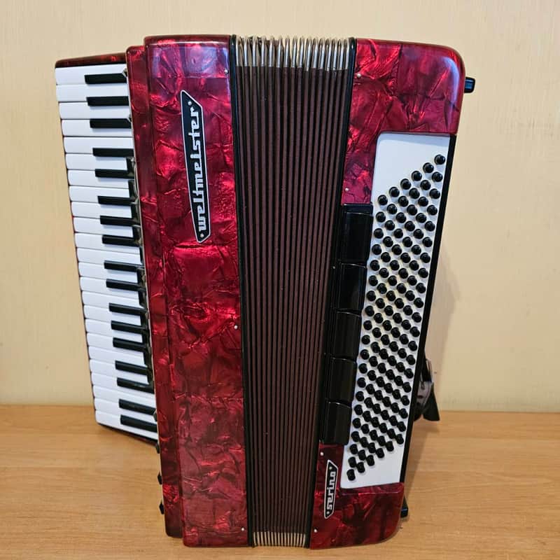 Weltmeister Serino Piano Accordion 120 Bass Made in Germany Buttons Straps Vintage image 1