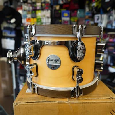 PDP Concept Maple 10''Classic Tom - Natural Stain With Wood Hoops 7 x 10" Maple Tom image 1