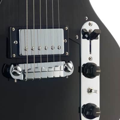 Stagg SVY SPCL BK Silveray Series Special Model Solid Mahogany Body & Neck 6-String Electric Guitar image 4