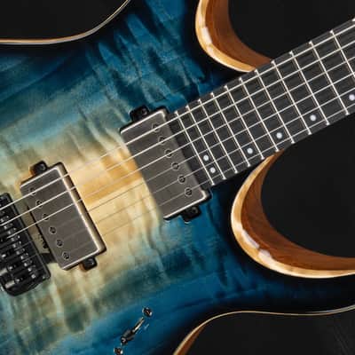 Mayones Duvell 6 Elite Curly Poplar - Turquoise Iris image 10