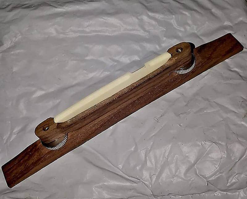 Archtop Jazz Rosewood Guitar Bridge with Bone Saddle image 1
