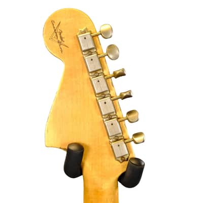 Fender Custom Shop Bass VI Journeyman Relic - Purple Sparkle over Graffiti Yellow image 7