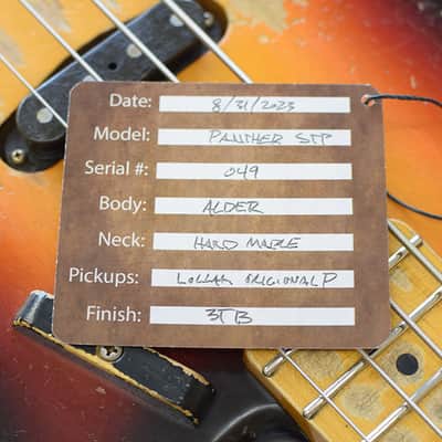 Shabat Panther STP Bass 3-Tone Sunburst MN image 14