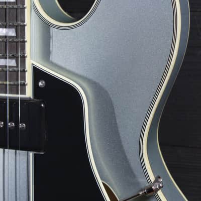 Eastman T64 Trapeze Iced Blue Metallic Hollowbody Electric Guitar image 11