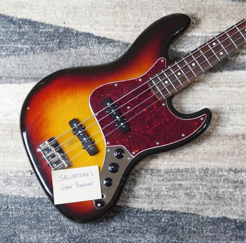 1982 Fender Japan JV Jazz Bass ’62 Vintage Reissue JB62-75 Sunburst MIJ Fujigen image 1