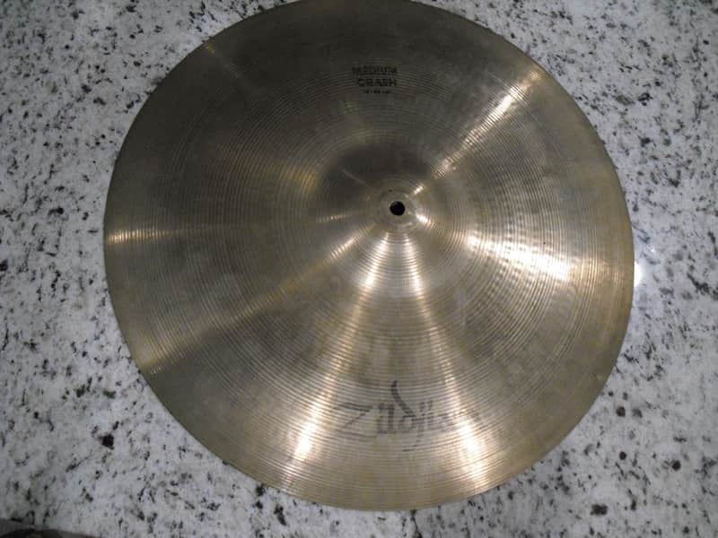 19" 80s pre serial engraved stamp Avedis Zildjian Medium Crash Cymbal 1860g image 1