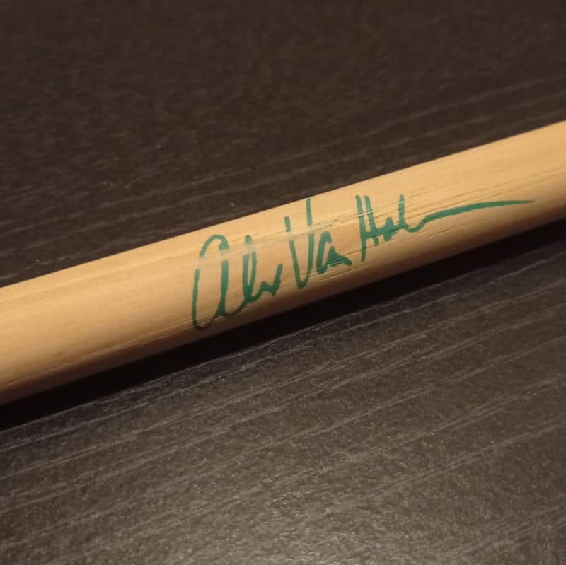 Regal Tip RARE, Collectable Alex Van Halen signature single stick #1 90s - Lacquered Selected Hickory image 1