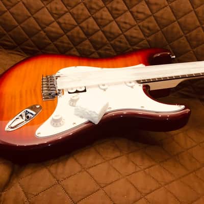 Washburn SFDSB Deluxe Sonamaster Double Cut Solid Body Flame Maple Top Maple Bolt-on Maple Neck 6-String Electric Guitar image 11
