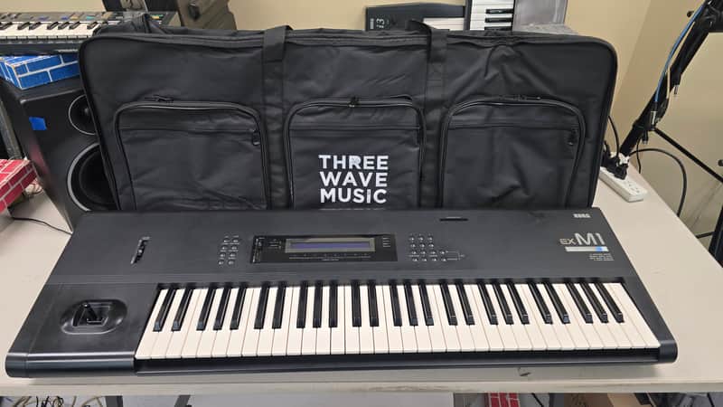 Korg M1 EX with Blue LCD upgrade & Gig Bag image 1