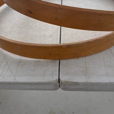 Vintage Ludwig 20” Natural Maple Bass Drum Hoops image 10
