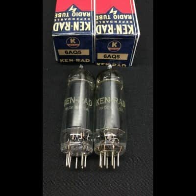 NOS PAIR KEN RAD 6AQ5 Vintage Radio Audio VACUUM TUBES Tested STRONG 9.9807 image 1