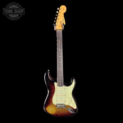 Fender Custom Shop 1963 Stratocaster Relic 3 Tone Sunburst Sparkle w/case TSLTD4OF10 image 4