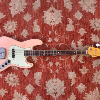 2020 Fender Custom Shop '62 Jazz Bass Journeyman Relic - Shell Pink image 3