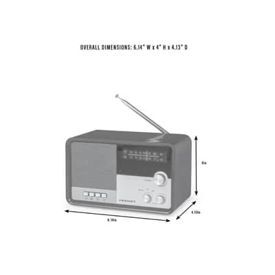 Crosley CR3036D Tribute AM/FM Radio with Built-In Bluetooth - White Sand-NEW image 5