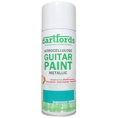 dartfords Sherwood Green Metallic Nitrocellulose Guitar Paint 400ml Aerosol image 1