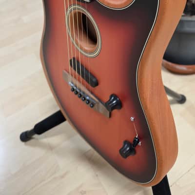 Fender American Acoustasonic Stratocaster 2020 BRAND NEW Sunburst Mahogany Body Spruce Top Semi-Hollow Body USA Fishman Piezo Noiseless Pickup Acoustic-Electric Guitar image 14