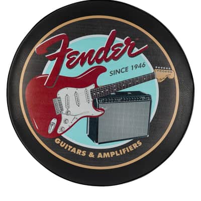 Fender Guitars & Amps Pick Pouch Barstool, Black/Black, 30" image 1