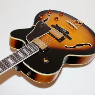 Epiphone Joe Pass Emperor II Electric Jazz Guitar Vintage Sunburst w/ Case image 6