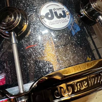 DW 6.5" x 14" Collectors Series Maple Snare Drum - Gun Metal Sparkle Glass w/ Black Nickel Hardware image 2