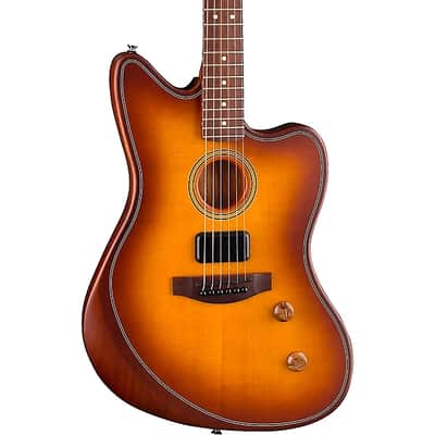 Fender Acoustasonic Standard Jazzmaster Electric Guitar. Honey Burst image 4
