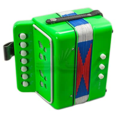 SKY Accordion Kelly Green Color 7 Button 2 Bass Kid Music Instrument High Quality Easy to Play image 2