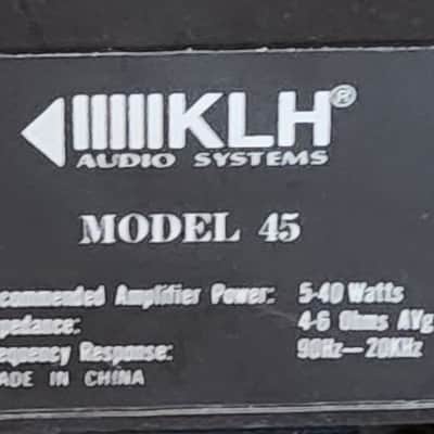 KLH KLH Model 45 compact 2.0 channel, 3-way, indoor/outdoor stereo speakers 90s - Black image 4