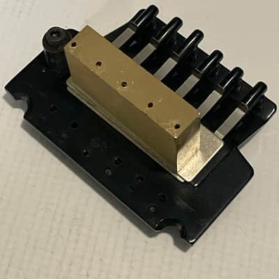 2000's Jackson Dinky Guitars JT-580LP Lefty Upgraded Black Licensed Floyd Rose Tremolo Guitar Bridge Brass Block image 7