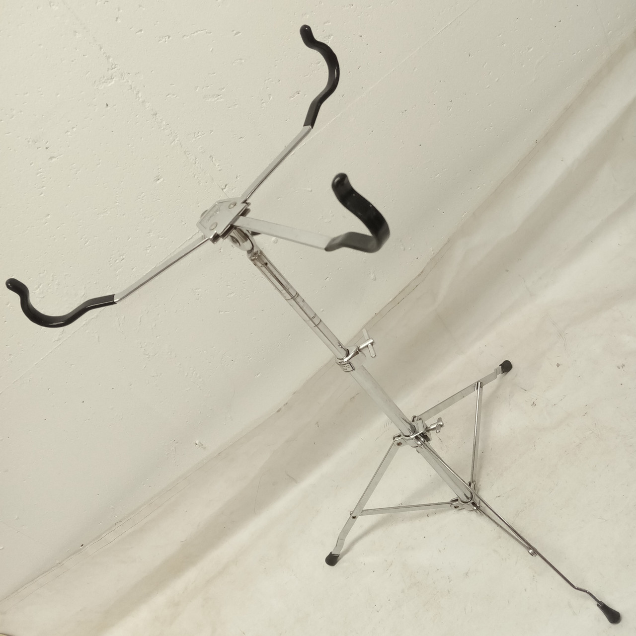 Ludwig Snare Drum Stand Atlas 1355 Single-Braced Chrome Chicago USA Vintage 70s — main photograph