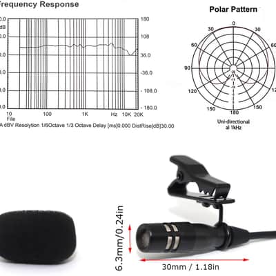 Lavalier Lapel Microphone Unidirectional Condenser Super Cardioid Mic Compatible with Wireless Bodypack Transmitter System with Mini XLR 4 Pin Plug image 2