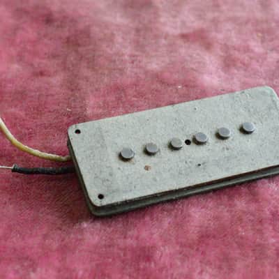 Vintage Fender PRE-CBS Jazzmaster Grey Bottom Pickup 7.29k 1960's South Facing Magnet image 3