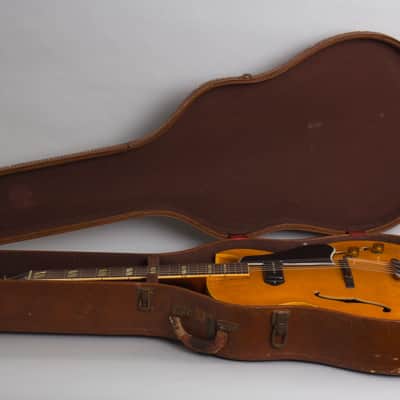 Gibson  ES-175N Arch Top Hollow Body Electric Guitar (1954), ser. #A-17919, original brown hard shell case. image 10