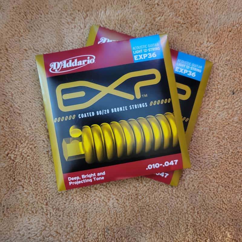D'Addario EXP36 Coated 80/20 Bronze 12-String Acoustic Guitar Strings Light 10-47 2010s - Standard image 1