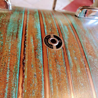 Q Drum Co. Copper 4pc Shell Pack Patina Drum Set image 7