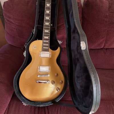 Austin Les Paul copy Gold top with hard shell case image 1
